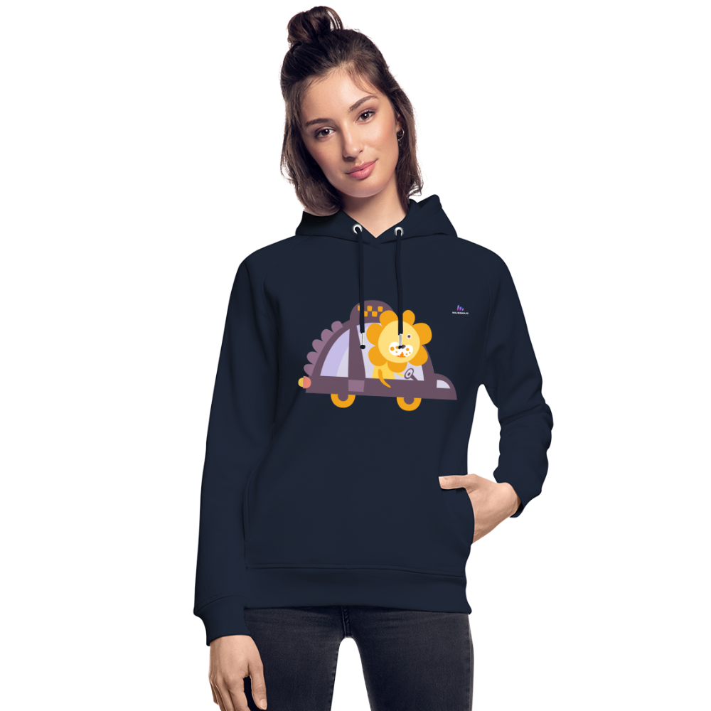 Sudadera con capucha ecológica unisex de Stanley & Stella"Lion with feathers" - navy