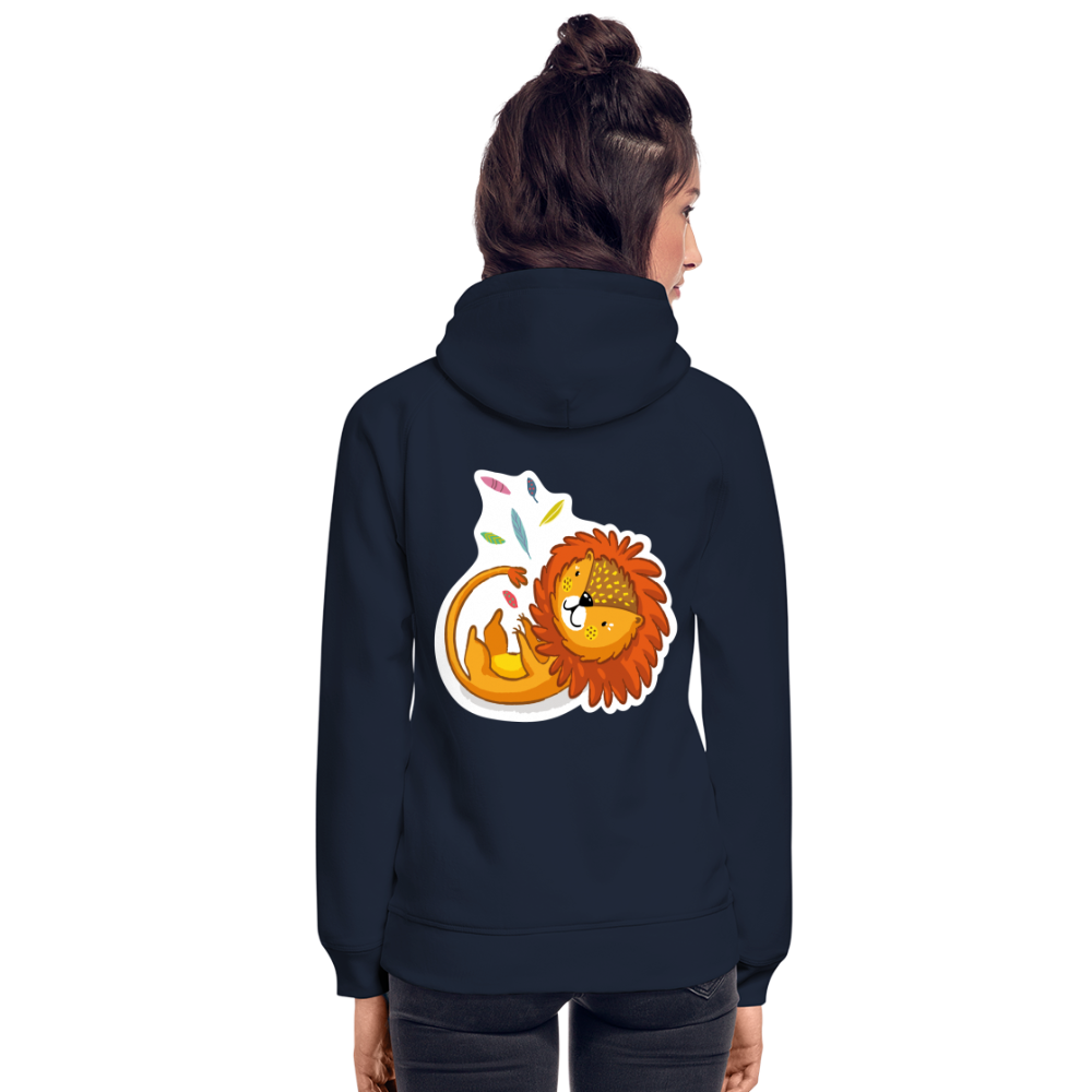 Sudadera con capucha ecológica unisex de Stanley & Stella"Lion with feathers" - navy