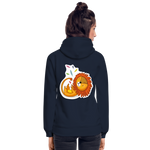 Sudadera con capucha ecológica unisex de Stanley & Stella"Lion with feathers" - navy