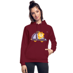 Sudadera con capucha ecológica unisex de Stanley & Stella"Lion with feathers" - burgundy