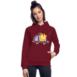 Sudadera con capucha ecológica unisex de Stanley & Stella"Lion with feathers" - burgundy