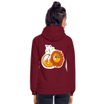 Sudadera con capucha ecológica unisex de Stanley & Stella"Lion with feathers" - burgundy