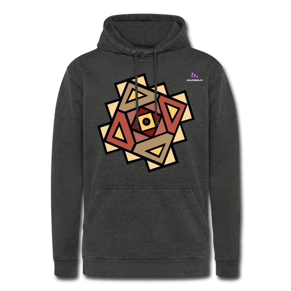Nuestra sudadera con capucha vintage"Native American Symbol" - washed black