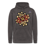 Nuestra sudadera con capucha vintage"Native American Symbol" - washed charcoal