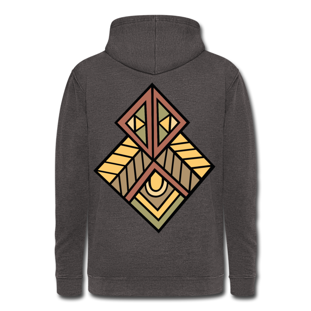 Nuestra sudadera con capucha vintage"Native American Symbol" - washed charcoal