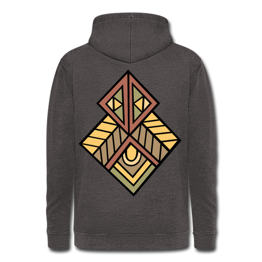 Nuestra sudadera con capucha vintage"Native American Symbol" - washed charcoal