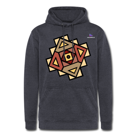 Nuestra sudadera con capucha vintage"Native American Symbol" - washed navy