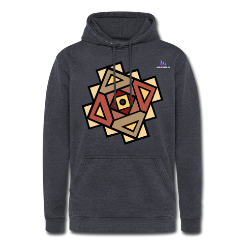 Nuestra sudadera con capucha vintage"Native American Symbol" - washed navy