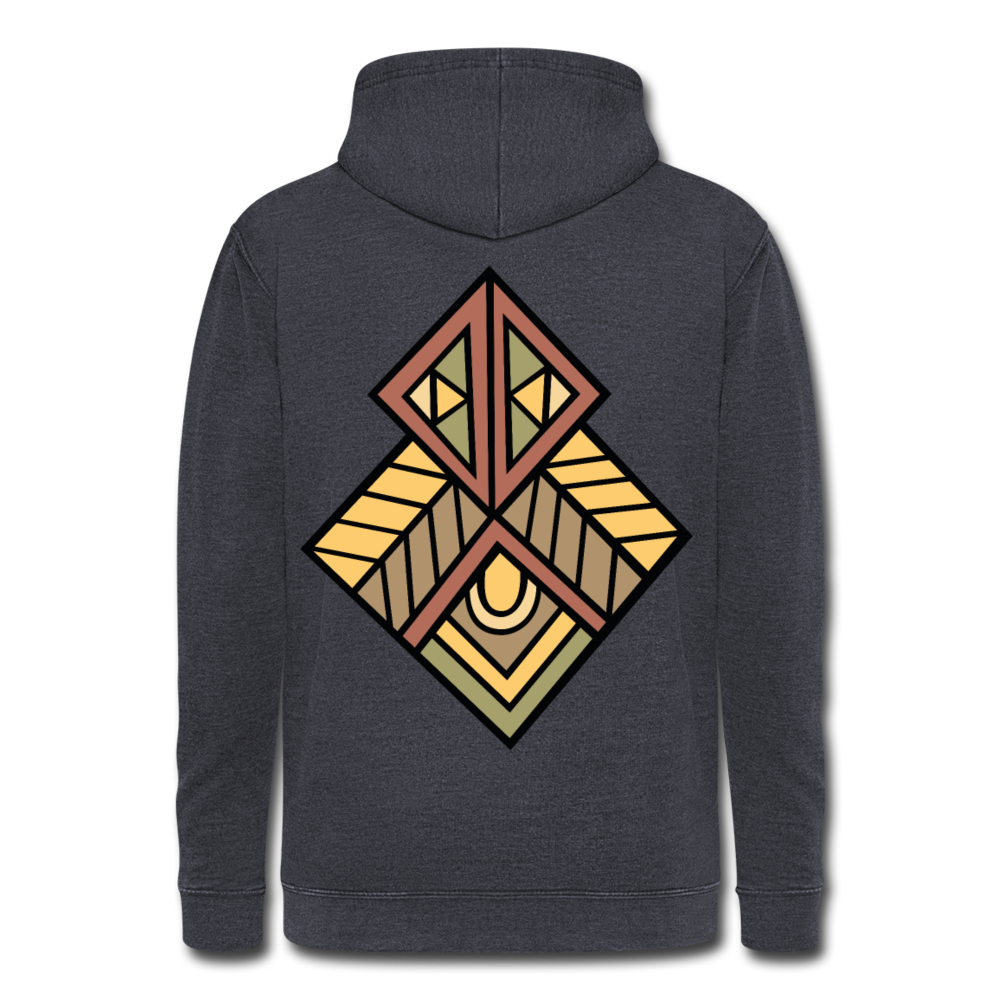 Nuestra sudadera con capucha vintage"Native American Symbol" - washed navy