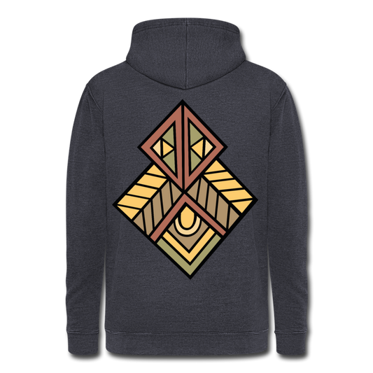 Nuestra sudadera con capucha vintage"Native American Symbol" - washed navy