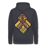 Nuestra sudadera con capucha vintage"Native American Symbol" - washed navy