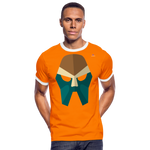 Camiseta contraste"mask" - orange/white