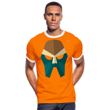 Camiseta contraste"mask" - orange/white