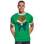 Camiseta contraste"mask" - kelly green/white