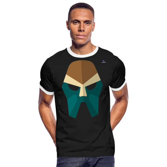 Camiseta contraste"mask" - black/white