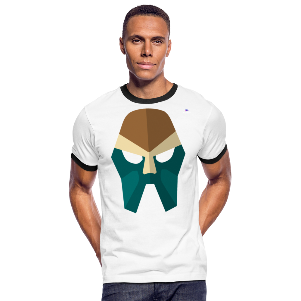 Camiseta contraste"mask" - white/black