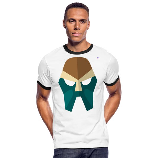 Camiseta contraste"mask" - white/black