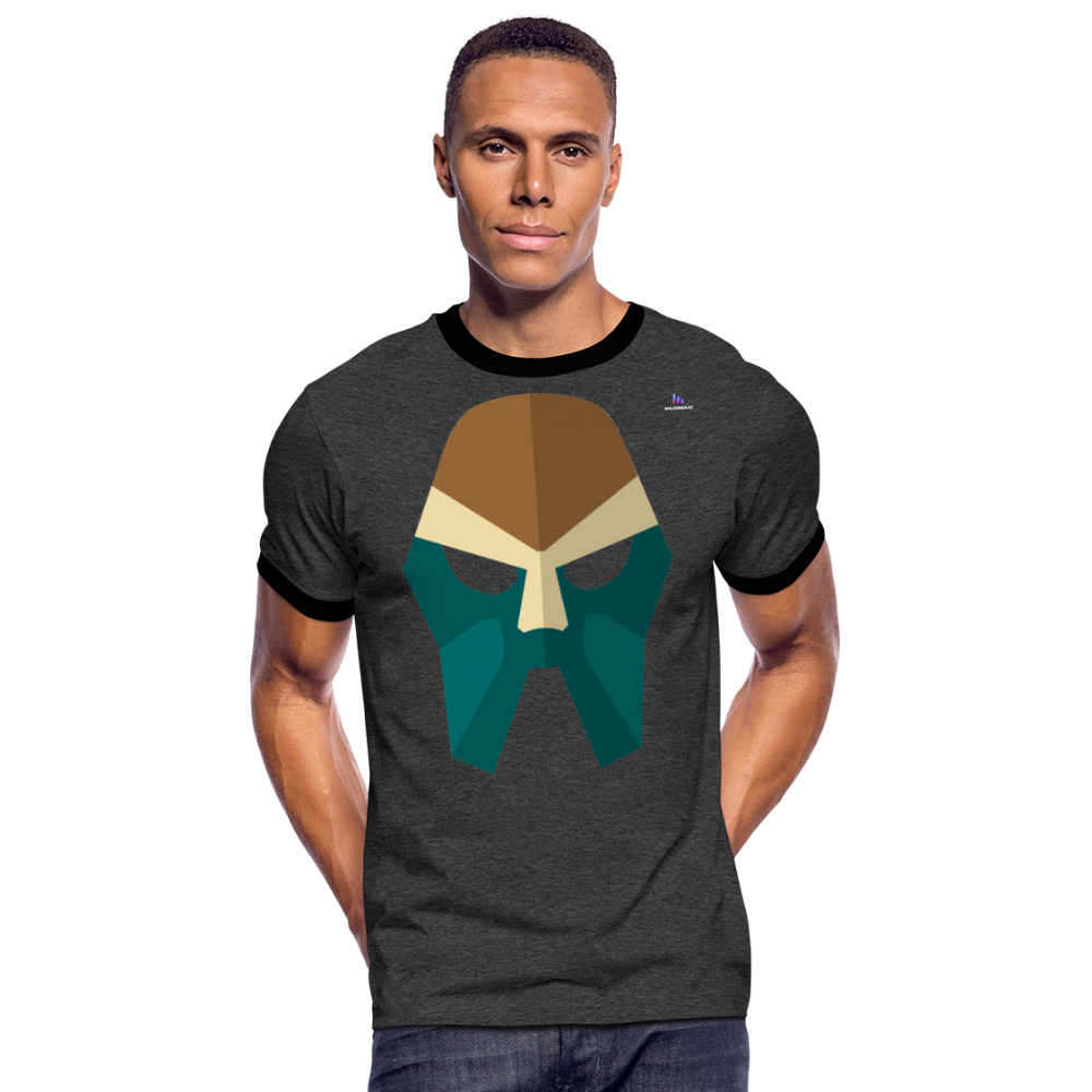 Camiseta contraste"mask" - charcoal/black
