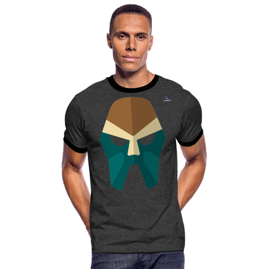 Camiseta contraste"mask" - charcoal/black