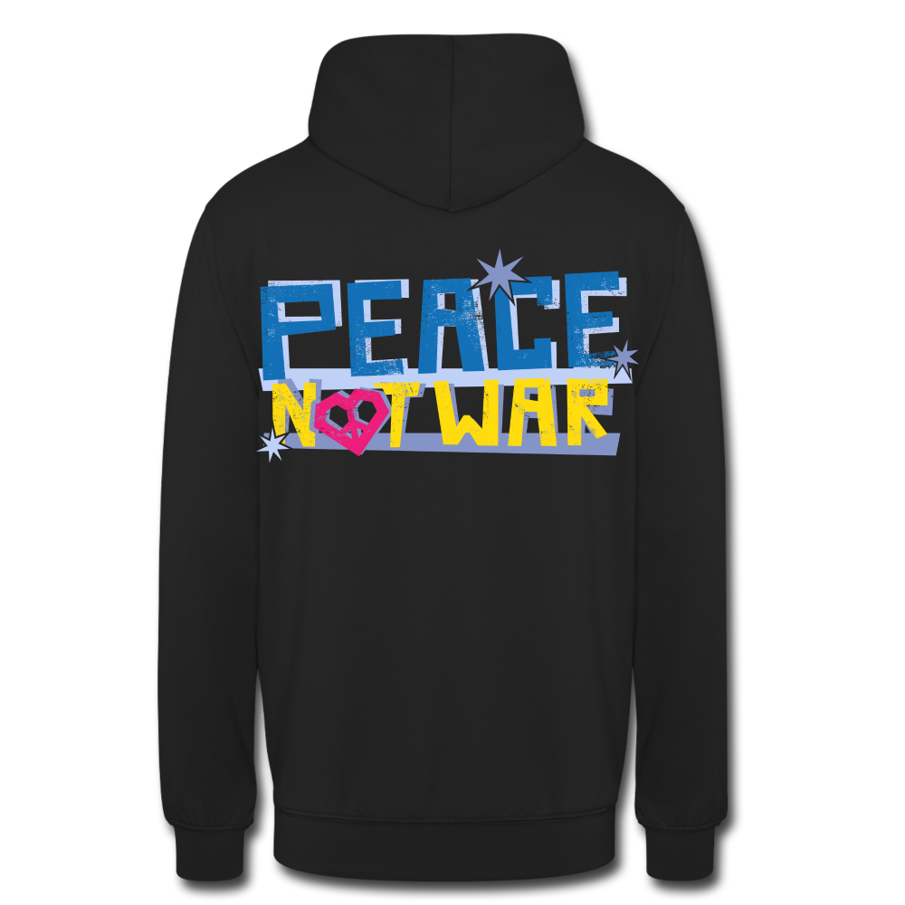 Sudadera con capucha unisex"Peace not war" - black