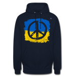 Sudadera con capucha unisex"Peace not war" - navy