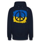 Sudadera con capucha unisex"Peace not war" - navy