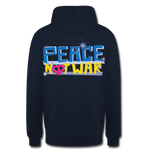 Sudadera con capucha unisex"Peace not war" - navy