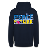 Sudadera con capucha unisex"Peace not war" - navy