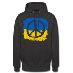 Sudadera con capucha unisex"Peace not war" - charcoal grey