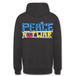 Sudadera con capucha unisex"Peace not war" - charcoal grey