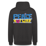 Sudadera con capucha unisex"Peace not war" - charcoal grey