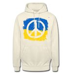 Sudadera con capucha unisex"Peace not war" - vanilla