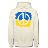 Sudadera con capucha unisex"Peace not war" - vanilla