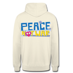 Sudadera con capucha unisex"Peace not war" - vanilla