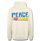 Sudadera con capucha unisex"Peace not war" - vanilla