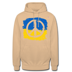 Sudadera con capucha unisex"Peace not war" - peach