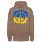 Sudadera con capucha unisex"Peace not war" - mocha