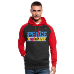 Sudadera con capucha de béisbol unisex"Peace Dove Ukraine" - black/red