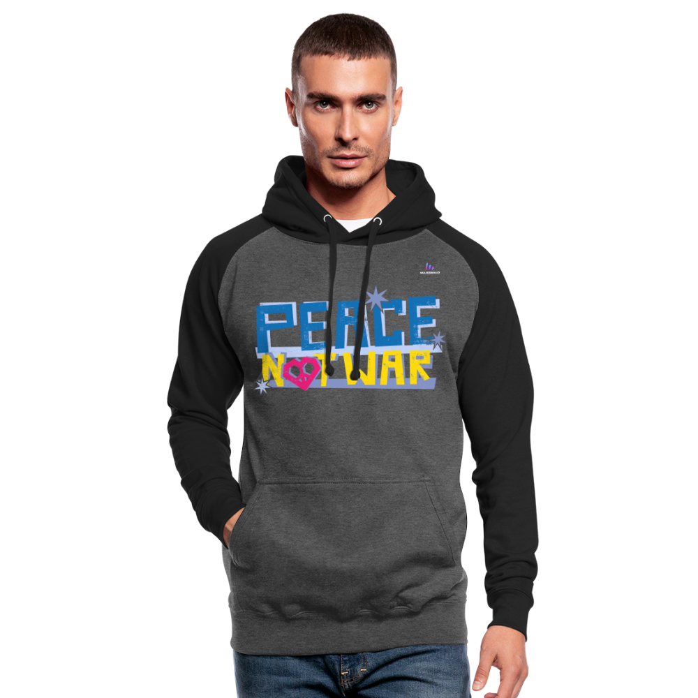 Sudadera con capucha de béisbol unisex"Peace Dove Ukraine" - graphite/black