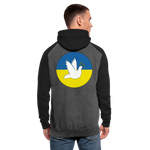 Sudadera con capucha de béisbol unisex"Peace Dove Ukraine" - graphite/black