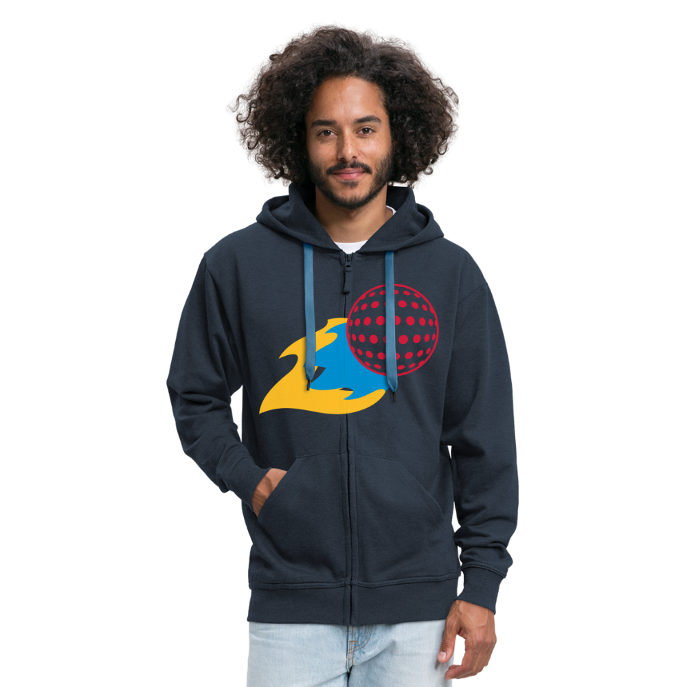 Chaqueta con capucha premium"handheld skull" - navy