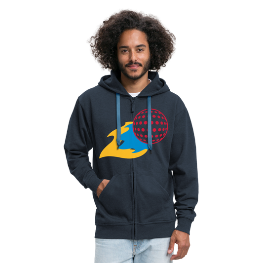 Chaqueta con capucha premium"handheld skull" - navy