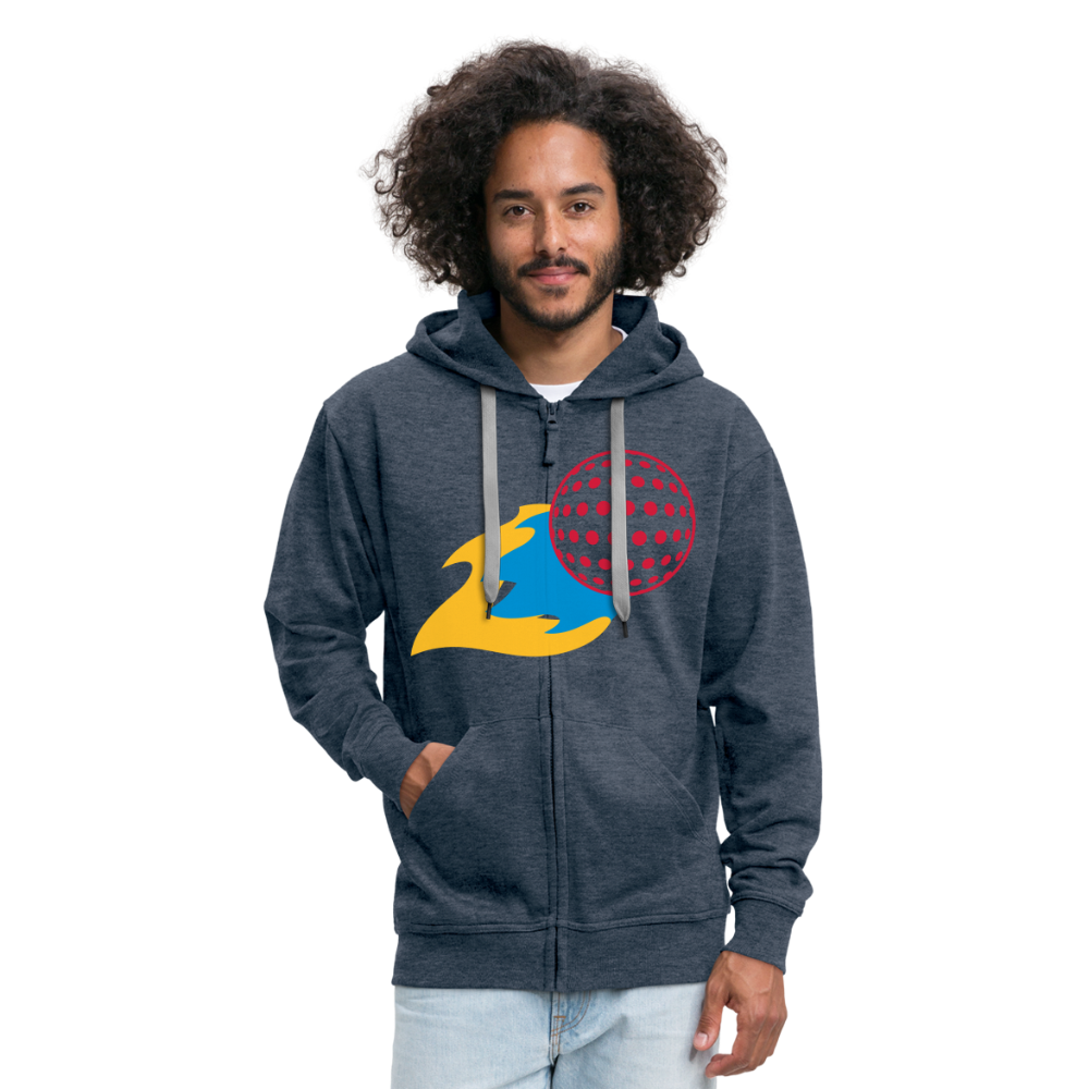 Chaqueta con capucha premium"handheld skull" - heather denim