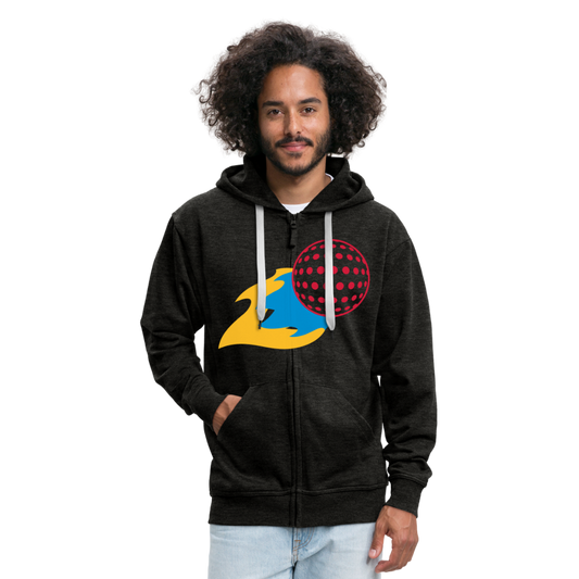 Chaqueta con capucha premium"handheld skull" - charcoal grey