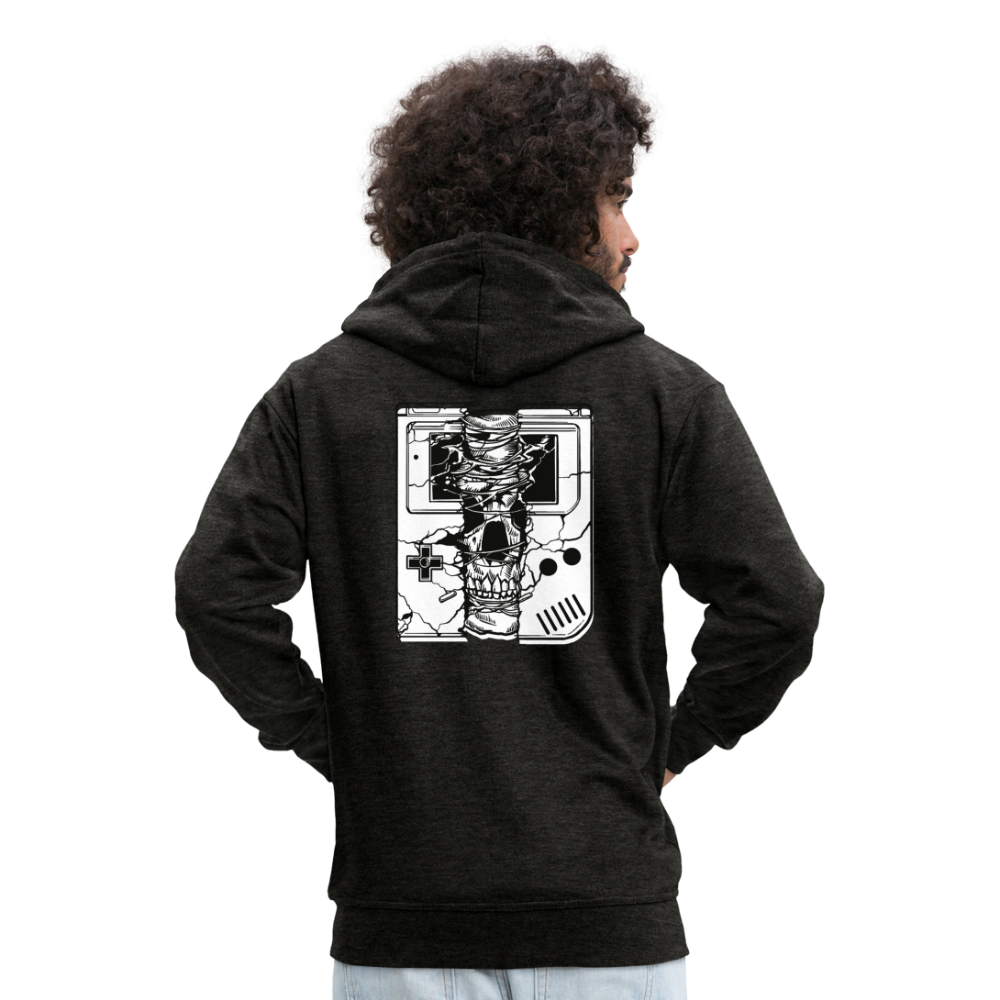 Chaqueta con capucha premium"handheld skull" - charcoal grey