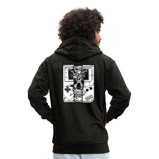 Chaqueta con capucha premium"handheld skull" - charcoal grey