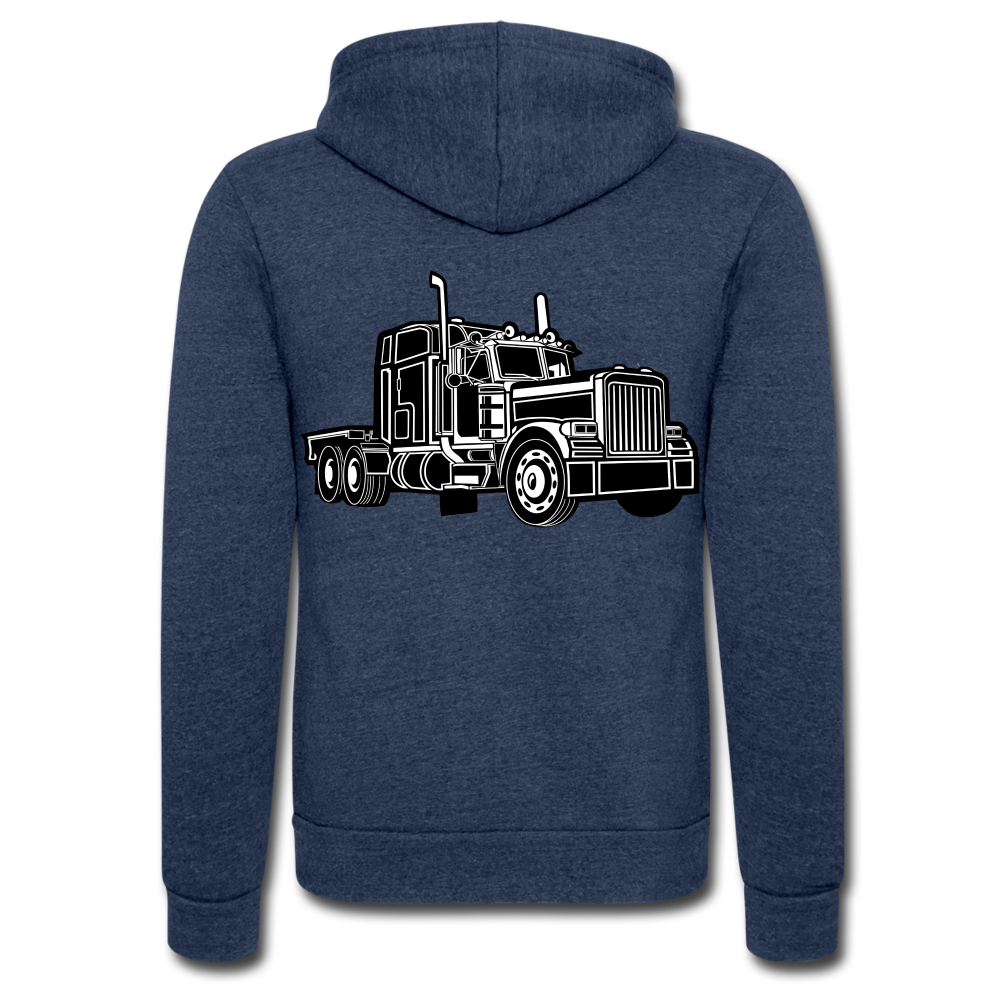 Chaqueta con capucha Tri-Blend unisex de Bella + Canvas"Truck"" - heather navy