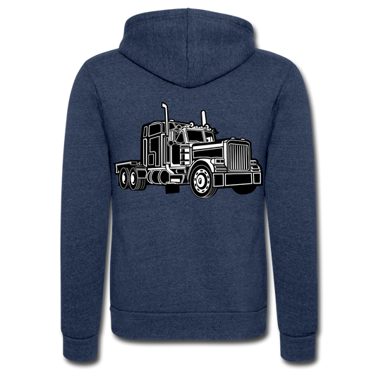 Chaqueta con capucha Tri-Blend unisex de Bella + Canvas"Truck"" - heather navy