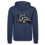 Chaqueta con capucha Tri-Blend unisex de Bella + Canvas"Truck"" - heather navy