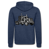 Chaqueta con capucha Tri-Blend unisex de Bella + Canvas"Truck"" - heather navy